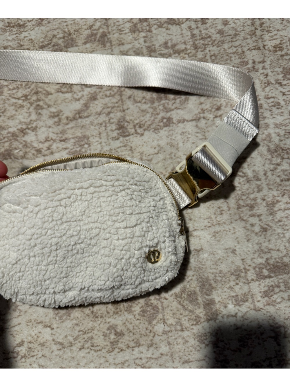 lululemon athletica limited time Cream Sherpa Crossbody Belt Bag